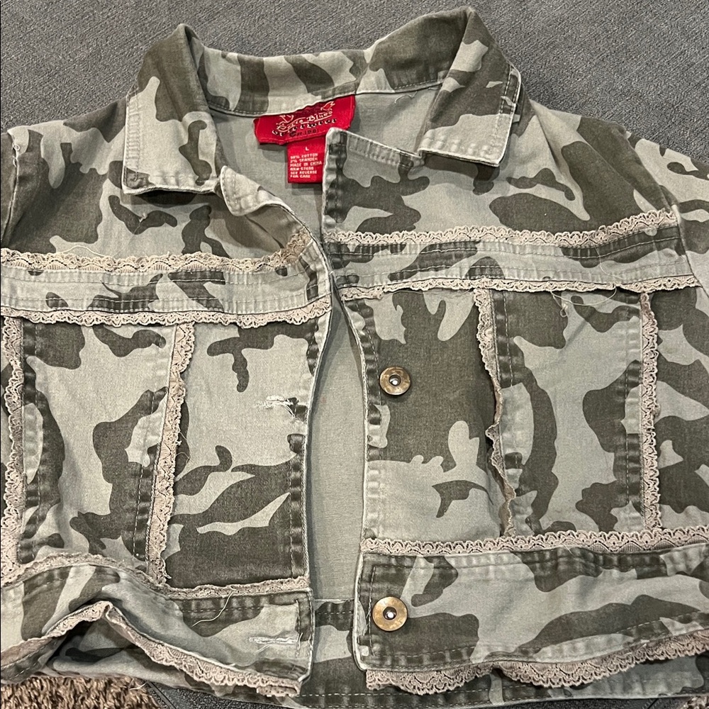 Paris Blues Gray Camouflage Jacket